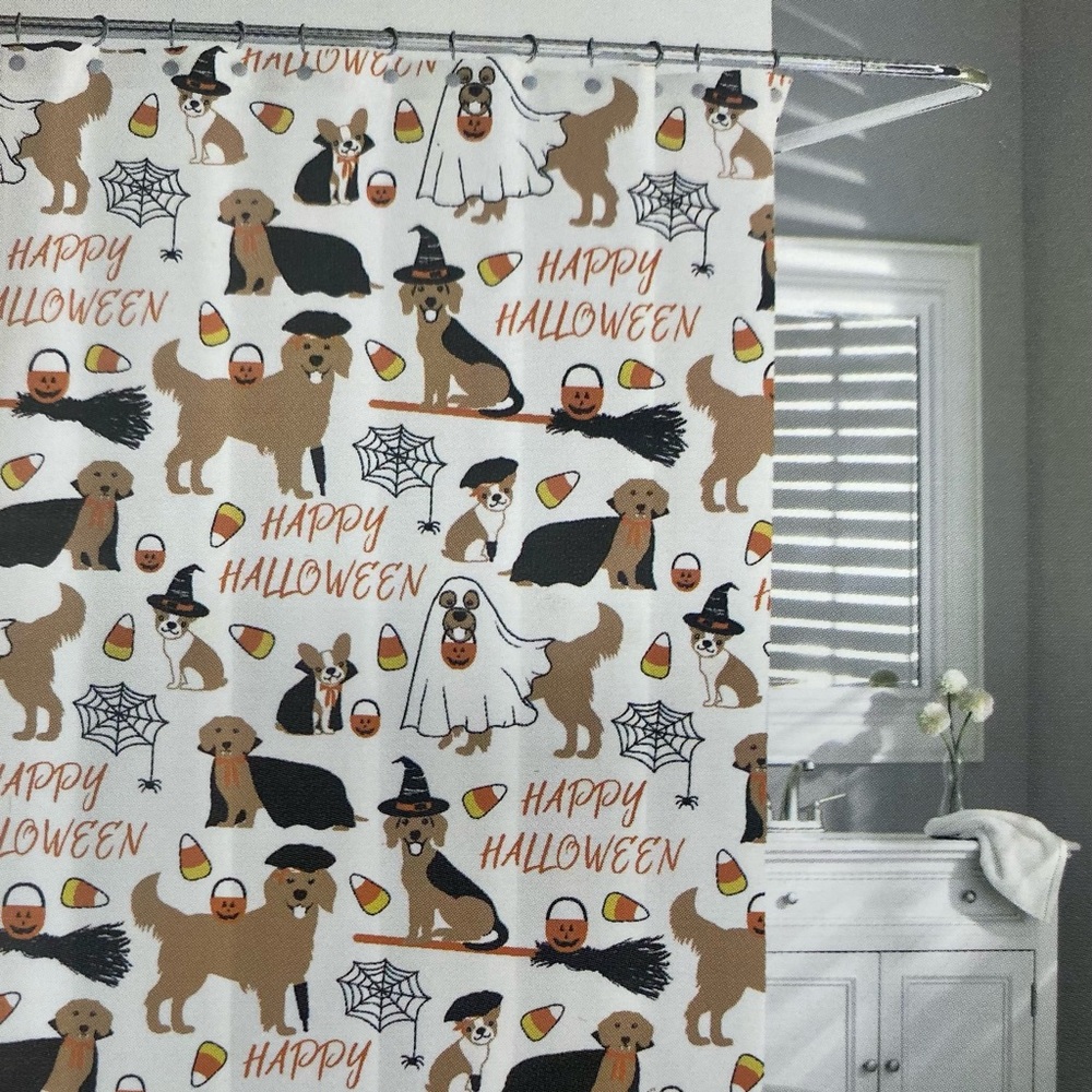 Halloween Costume Dog Shower Curtain